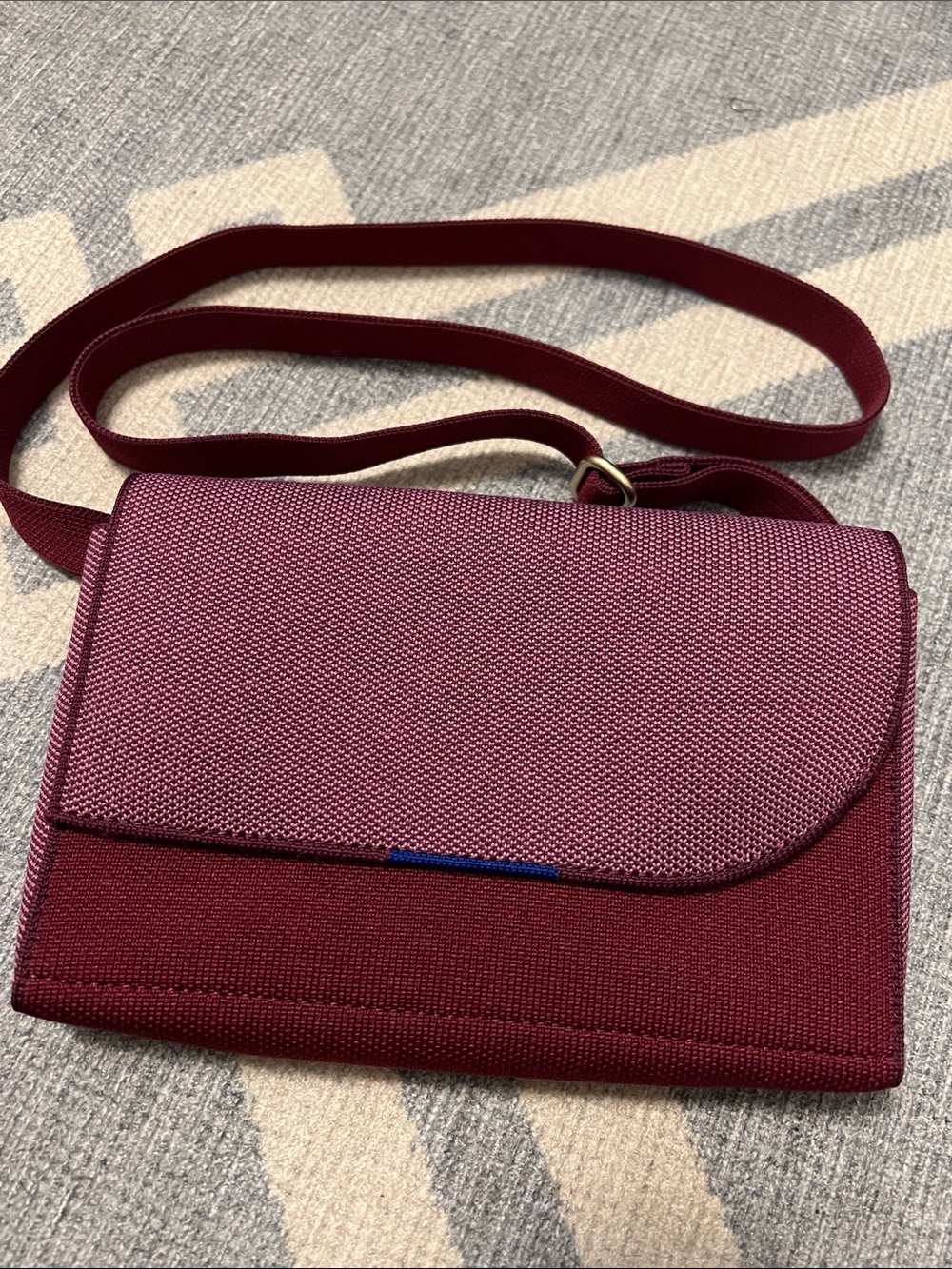Rothy's Two-Tone Maroon and Berry Crossbody Bag
